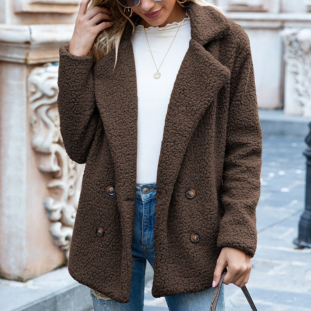 Soft Double-Breasted Coat – Cosy & Stylish Outerwear6